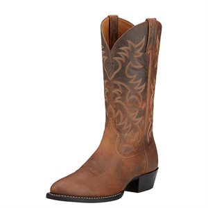 MENS ARIAT HERITAGE WESTERN TOE BROWN BOOTS