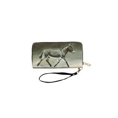 LILA DONKEY ON THE MOVE ZIP WALLET
