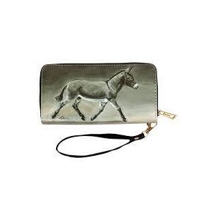 LILA DONKEY ON THE MOVE ZIP WALLET