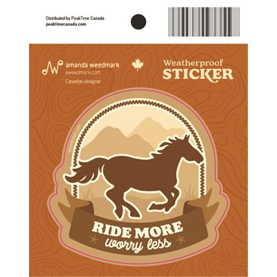 RIDE MORE WORRY LESS STICKER