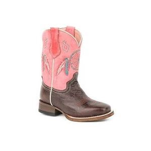 GIRLS ROPER BOOTS RED / BROWN
