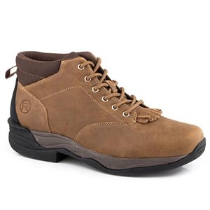 MENS LACED BOOT TAN OILED ROPER