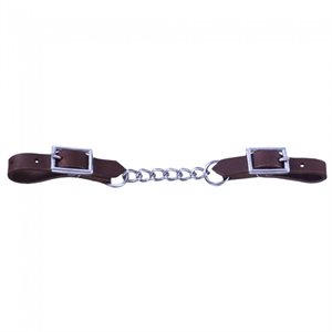 DR SINGLE CHAIN LEATHER CURB STRAP