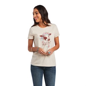 T SHIRT FEMME ARIAT WHEAT REAL MOO