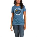 T SHIRT FEMME ARIAT COUNTRY VIBES STEEL BLUE