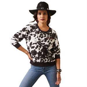 Women Ariat Hosltein cow print sweatshirt