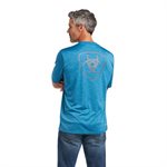T SHIRT HOMME ARIAT CHARGE SHIELD TEAL