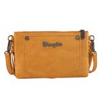 Wrangler Vintage Floral Tooled Collection Fringe Crossbody - Yellow